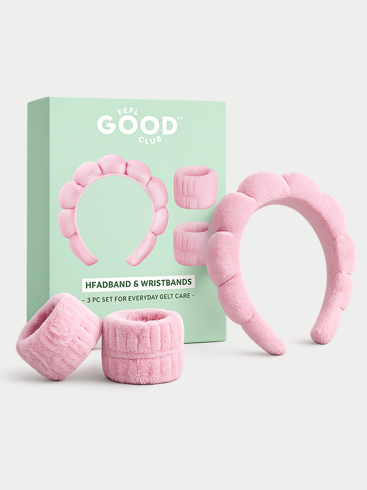 Pink Bubble Headband Wristband